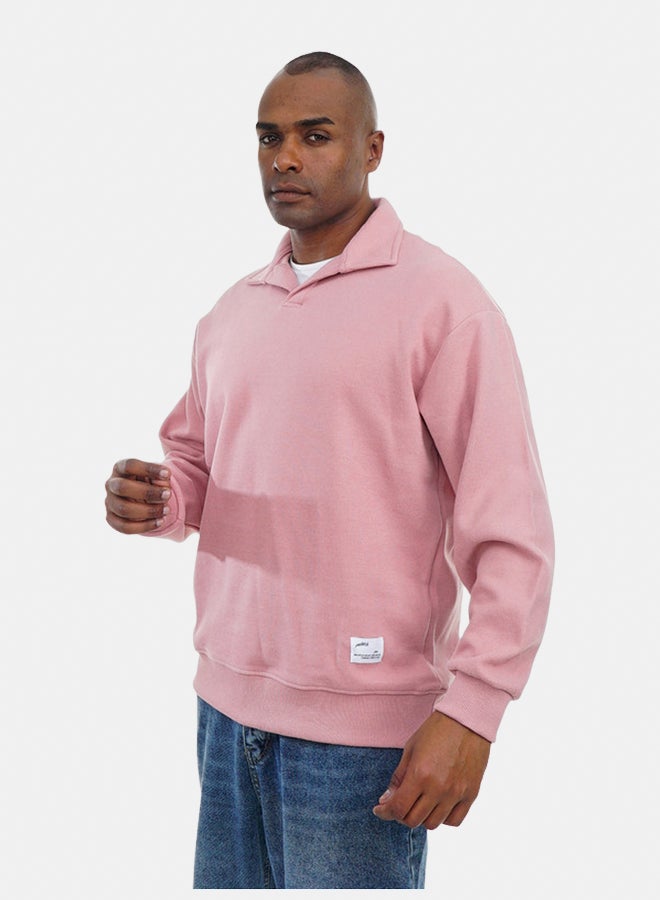 FIRE WOOD FireWood Cashmere Knit Pullover Sweater long sleeve For Men- Light Pink - Image 2